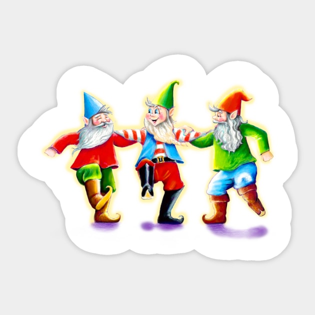 Dancing Elves Sticker by Kimikim